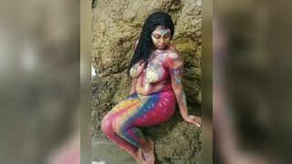 10. body paint girls with with body paint