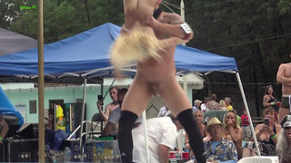 Naked dance-off with a hot midget