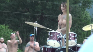 10. Callie Jane gets naked on stage and plays drums
