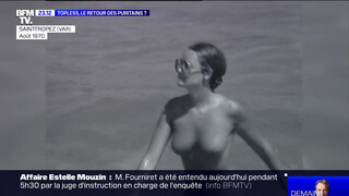 7. Vintage topless bather coming out of the water (2:36)