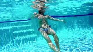 7. Wife enjoying the Pool ToplessToppless