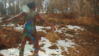 7. S4:E7 Abstract Art Action Body Painting 'Untitled No.37' Snow • GD Films..