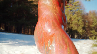 10. S4:E5 Valentine's Abstract Art Action Body Painting 'Untitled No.35' • G... Some good shoots from behind