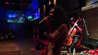2. Nude on stage with boobs and bush in full display (beginning 8 seconds in)