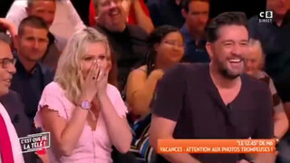 10. Nip slip due to wardrobe malfunction on a talk show (barely 5 seconds in...)