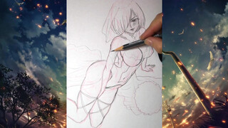 5. Hot Anime girl Body drawing