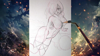 Hot Anime girl Body drawing