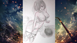 9. Hot Anime girl Body drawing