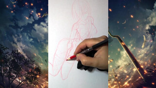 2. Hot Anime girl Body drawing