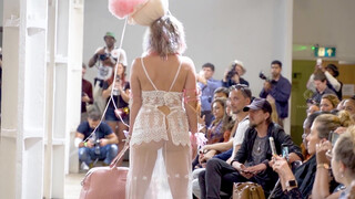 9. Open bra see through Model in Fashion show