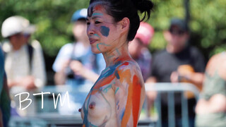 5. Asian MILF Fully Nude Body Paint NYC