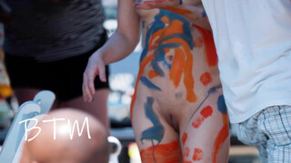 8. Asian MILF Fully Nude Body Paint NYC