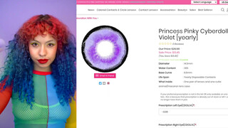 10. Princess Pinky CYBERDOLL Try On x8 – PINKY PARADISE Colored Contacts / HALLOWEEN Cosplay LENSES 2021(see through whole video)