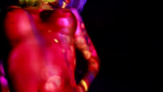 5. Projecting lights and shapes on naked “Eva Caramel / Experimental art Abstract nudes”