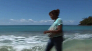 7. Topless model with HUGE boobs, running on the beach at 2:28 in “Dominican glamor model, Feminist activist Mio.Supporting FreeTheNipple movement on a Caribbean beach”