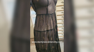 3. “Dainty Rascal Dancing in Sheer Vintage Black Dresses and Lingerie Try On Haul”
