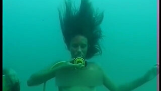 10. Topless female divers