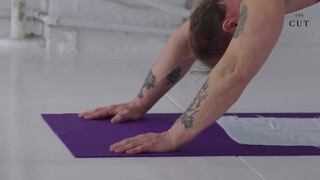 4. Nude yogi overseeing a nude yoga class