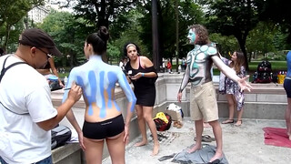 1. Body painting in NYC, 2016