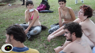 2. Naked people cavorting at 0:38 in “Manifestação Pela Liberdade da Nudez em São Paulo”