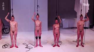 8. complete nude on stage