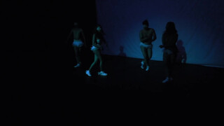 3. female dancers, both girls topless at 4:12