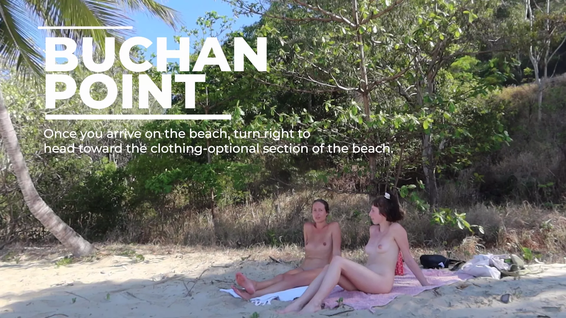 Two women strip naked at 4:00 in “Nude Beaches of Australia: Buchan Point –  a nude beach with a naughty reputation” | Nude Video on YouTube |  nudeleted.com