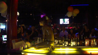 2. topless show on the bar