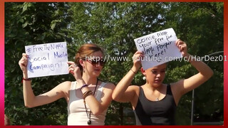 4. Highschool senior organizes free the nipple march, 2:20 in “Scary Videos Of Free The Nipple Womens March Caught On Camera RM”