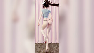 6. Animated girl strips at 1:33 in “[MMD R-18] Nice Body”
