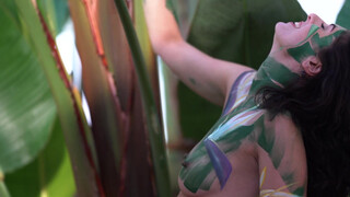 5. Nudity starts 0:15 in “Bird of Paradise Body Painting”
