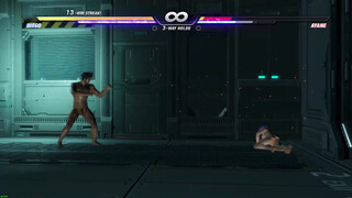 [Content Warning] Fighting game with nude patch, edited so a naked man beats up several naked women
