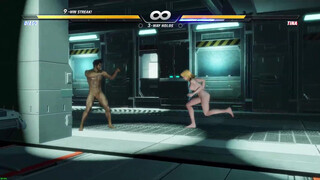 7. [Content Warning] Fighting game with nude patch, edited so a naked man beats up several naked women