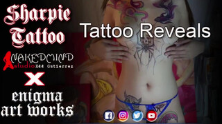 10. Tits andpussy Nude body Sharpie Tattoo Temporary Tattoo Tour Naked Mind Female Tattoo Nude Art Works vd # 39