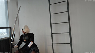 3. COSPLAY EROTIC ART Video backstage with the TOP model Makatsuge | Behind…