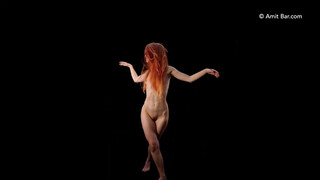 3. Redhead dances naked at 0:05 in new upload “Art video: Ameria dancing by Amit Bar”