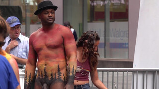 5. Male nudity throughout, female nudity at 1:09 in “BODY PAINTING : MR COOL”