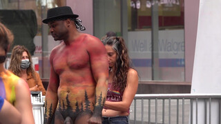 Male nudity throughout, female nudity at 1:09 in “BODY PAINTING : MR COOL”