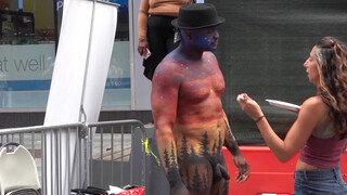 9. Male nudity throughout, female nudity at 1:09 in “BODY PAINTING : MR COOL”