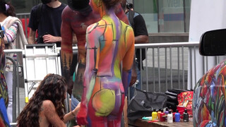 10. Male nudity throughout, female nudity at 1:09 in “BODY PAINTING : MR COOL”