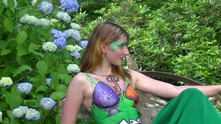 4. lovely bodypainted girl close-up