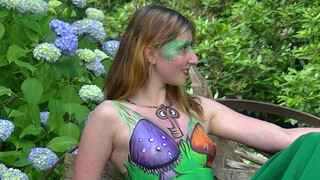 3. lovely bodypainted girl close-up