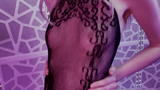 4. See through bodystocking dress – all visible
