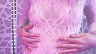 5. White lace tryon. Seethrough, nipples, ass visible
