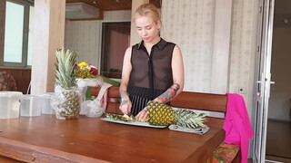 2. Learn how to cut pineapple ;)