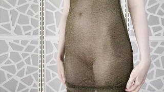 4. Basically naked. See through dress, no underwear, everything visible