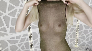10. Basically naked. See through dress, no underwear, everything visible
