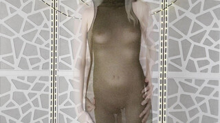 2. Basically naked. See through dress, no underwear, everything visible