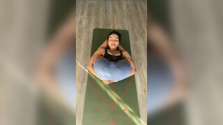 1. flexible yoga stretching standing split