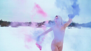 2. “Snow Queen Diana” plays with colored smoke in new upload from Andrej Levitan